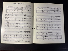 The BEATLES : Sheet Music PUNCH HOLE 1968 : –HER MAJESTY—CLEAN. 3625