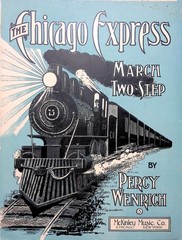 The Chicago Express Sheet Music Advanced Piano Solo Percy Wenrich Train Railroad