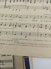 Lot of 10 Vintage Piano Sheet Music 1930s 40s 50s Mixed Genre Ephemera