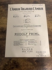 SHEET MUSIC French and English L&rsquo;Amour-Toujours L&rsquo;Amour Piano 1940