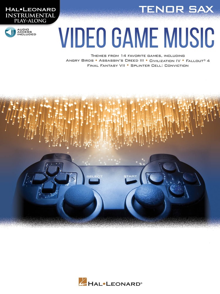 Video Game Music Tenor Sax Solo Theme Sheet Music Play-Along Book Online Audio