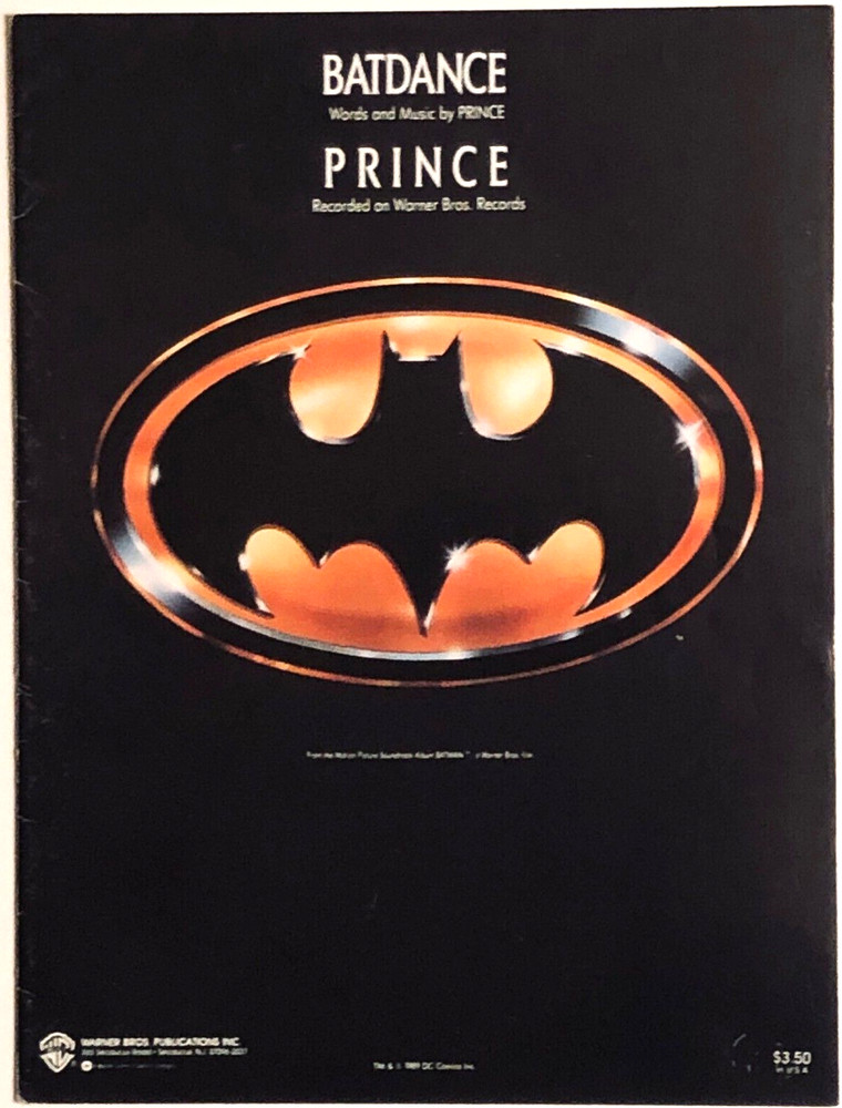 NEW BATMAN 1989 PRINCE Rock FILM SONG sheet music 15pgs BATDANCE Bat dance man