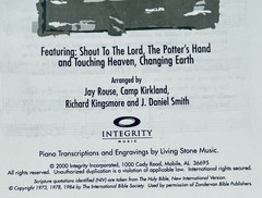 Hillsongs Choral Collection SATB Vintage Songbook Integrity Music 2000