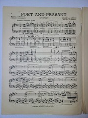 1924 Poet and Peasant Overture Sheet Music Von Suppé Piano Antique