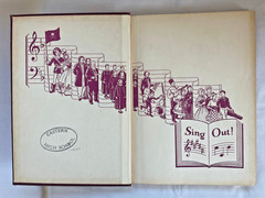 Sing Out! A Singing School (Birchard, 1946) Vintage Illustrated Music Book