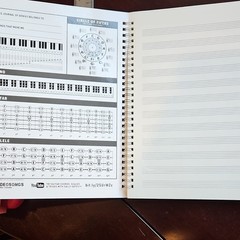 iVideosongs Sheet Music Paper, 60 Sheets, Spiral Bound, Perforated Pages.