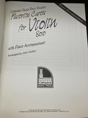 CATHEDRAL Favorite Carols for Violin Solos with Piano Accompaniment MB94606