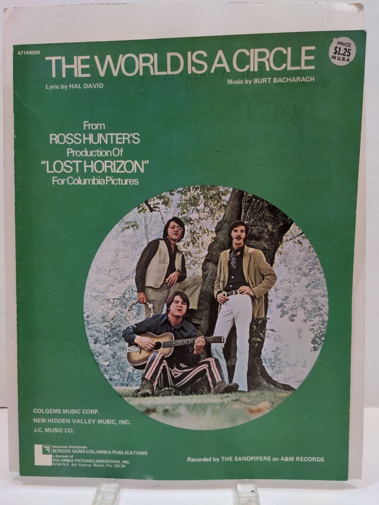 The World Is A Circle Sheet Music Film Soundtrack Lost Horizon Sandpipers F3AE
