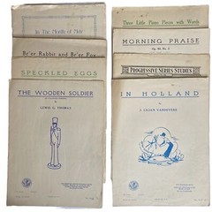 Lot of 8 Progressive Series Studies Compositions; Vintage Sheet Music 1923-1926