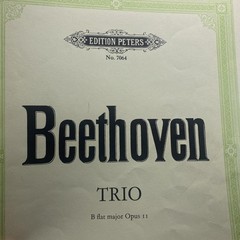 Vintage Edition Peters Beethoven Trio Op 11 Clarinet Violin Cello Piano Score