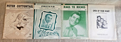 Lot of 33 1950s Sheet Music Slightly Boogie Say Si Si The Great Pretender & more