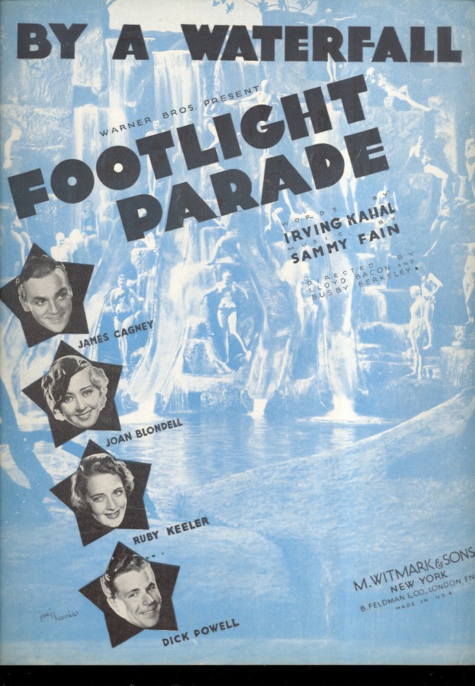 FOOTLIGHT PARADE SheetMusic « By A Waterfall Dick Powell Ruby Keeler James Cagney
