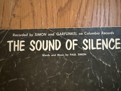 Simon & Garfunkel – The Sound 0f Silence, 1965. Sheet Music, Some Wear
