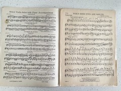 Lot 5 Vtg Violin Piano Sheet Music Duets Indian Love Call Chopin Cello Iris Eyes