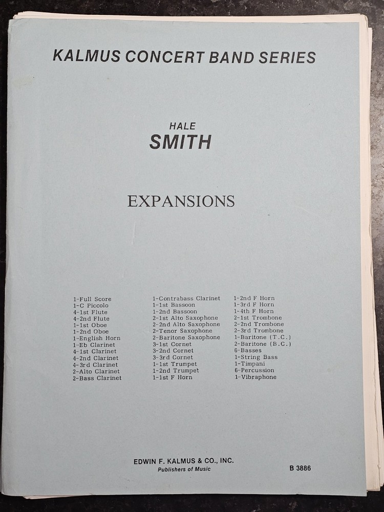 Hale Smith – Expansions – Score & Parts