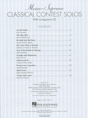 Classical Contest Solos Mezzo Soprano Songbook w CD 1997 Pronunciation Lessons