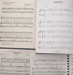 Sheet Music Books Vocal and Piano Accompaniment, Lot of 4, Pre-owned, 1980-95