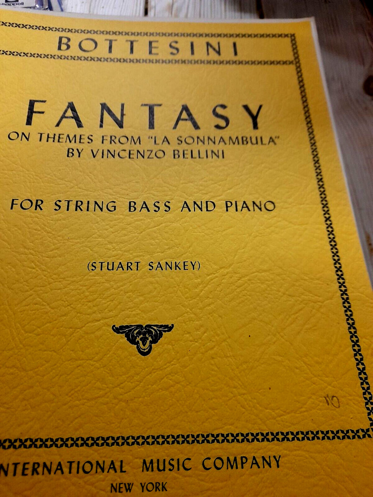 BOTTESINI/ FANTASY FOR STRING BASS AND PIANO AND PIANO