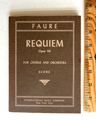Lot of 2 Miniature Orchestra Scores by Gabriel Faure, Ballade and Requiem