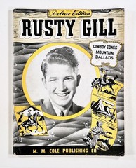 1941 RUSTY GILL Cowboy Songs & Mountain Ballads DELUXE SONG BOOK w/PHOTO PAGES