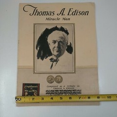 Thomas A Edison Miracle Man 1929 Advertising GraybaR Electric Co Sheet Music