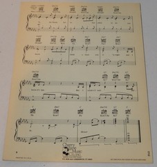 Neil Diamond Hello Again Sheet Music 1981 The Jazz Singer Movie Piano Vocal Gtr