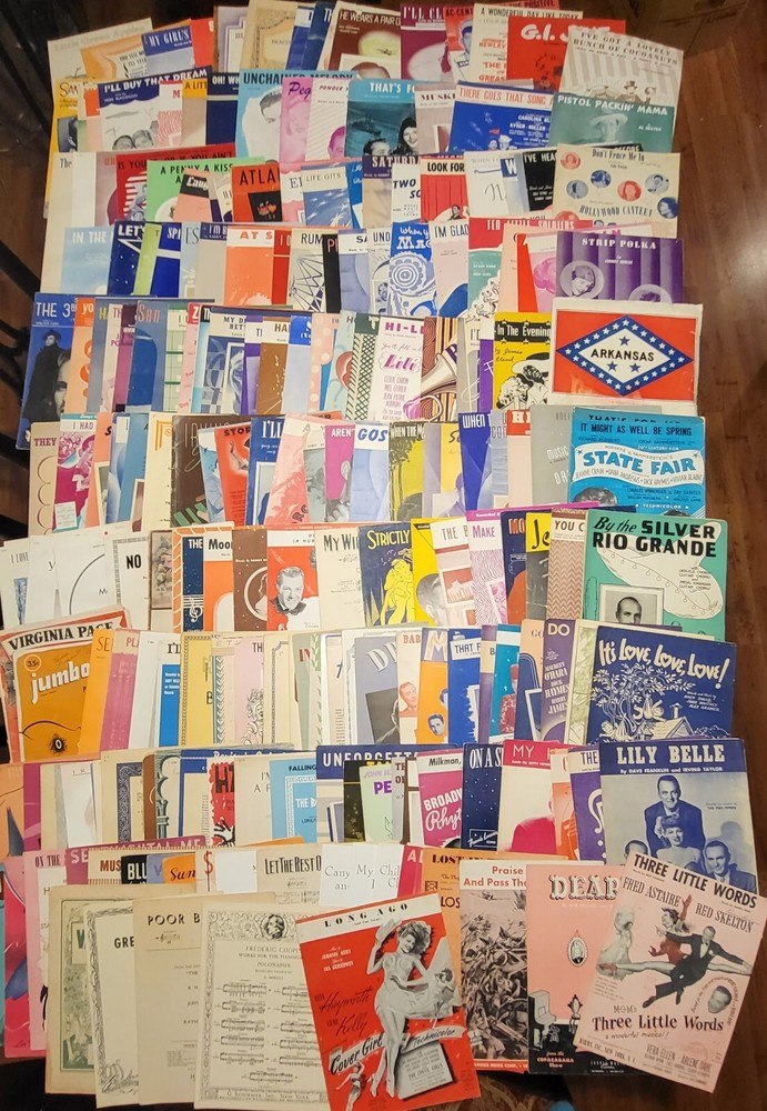 HUGE Lot 200+ Vintage Sheet Music Early 1900&rsquo;s & Up… Condition Varies SEE PICS