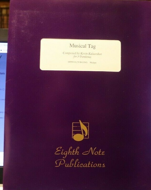 Trombone Trio Musical Tag by Kenin Kaisershot New Retail $10.00