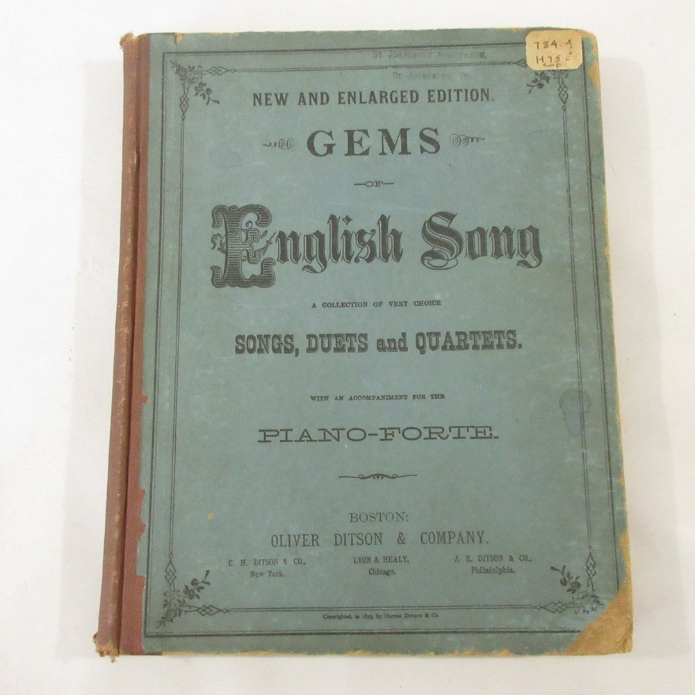 Antique Sheet Music Song Book Gems of English Songs Duets Quartets Piano Forte