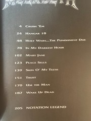 Megadeth – Best of Megadeth – Guitar and Bass Tab / Tablature Book Transcribed