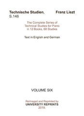 Liszt S.146 Technical Studies for pianoforte 12 Volumes piano scores. Loose-Leaf