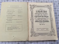 Brahms Requiem vocal score in english peters edition No 3672