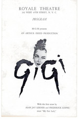 1. GIGI 1958 MGM Royale Theatre Program + 1957 Lerner & Loewe Sheet Music Lot