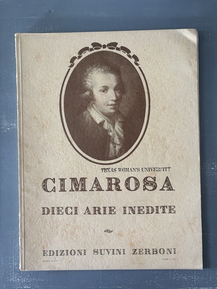 Domenico Cimarosa Dieci Arie Inedite 1940 Vocal Piano Sheet Music Italy
