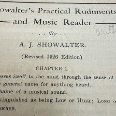 Showalter’s Practical Rudiments Music Reader A. J. Showalter 1926 Shape Notes