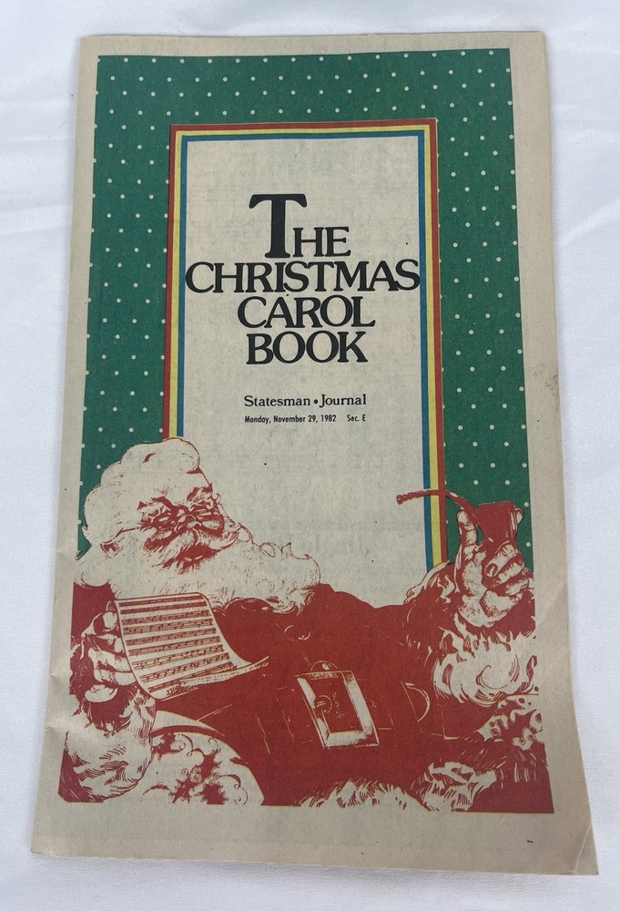 1982 Christmas Carol Book Statesman Journal Salem, Oregon Vintage