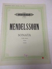 Mendelssohn Sonata B Flat Minor Piano Solo Sheet Music Edition Peters Urtext