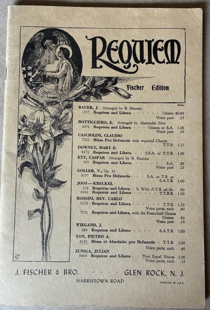 Requiem Fischer Edition Music Book – Paperback