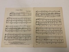 1953 I Love Paris from Can-Can Movie Frank Sinatra Sheet Music