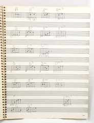 Hansen&rsquo;s Wire Bound Music Writing Book 12 Staves 80 Pages