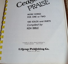 Lillenas Publishing Co. Ceaseless Praise Sheet Music Religious Voice