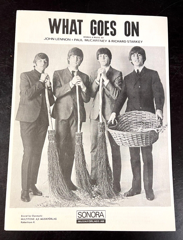 The Beatles « What Goes On » 1965 Sonora Sheet Music (Scandinavia)-3481