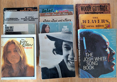 Huge Lot Of Vintage Folk Songbooks Guthrie,Weavers,Baez,J. White,J. Collins,More
