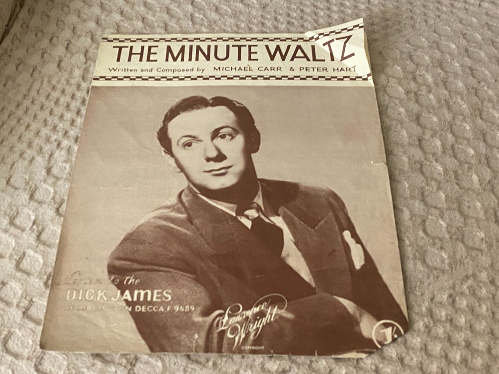 SMF25 SHEET MUSIC – DICK JAMES : THE MINUTE WALTZ