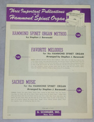Sacred Music Hammond Spinet Organ Stephen Baranoski G. Schirmer Sheet Music 1952