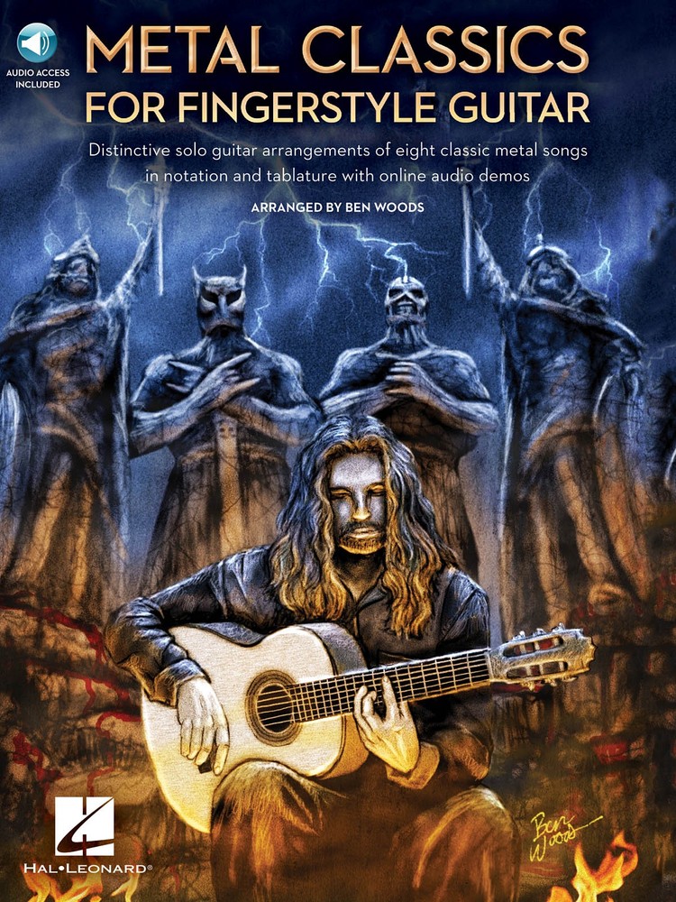 Metal Classics Fingerstyle Guitar Tab Sheet Music Ben Woods Book & Online Audio