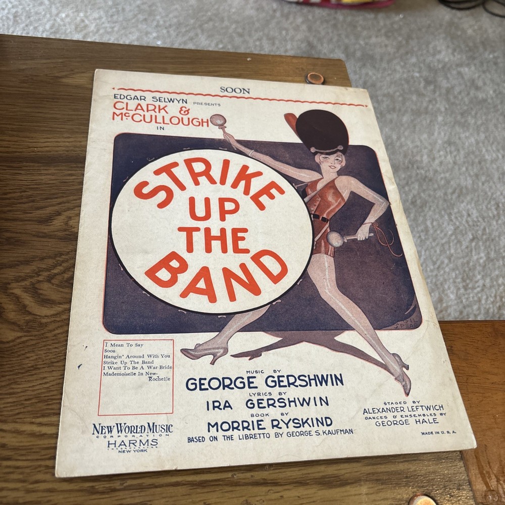 Soon ( Strike Up the Band) Sheet Music George & Ira Gershwin 1929
