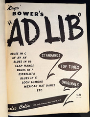 « BUGS » BOWERS « AD LIB » INSTRUCTION BOOK 1953 Chas. Colin – 32 Pgs Blues Pop VG