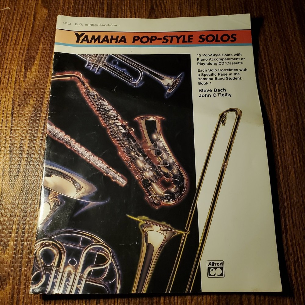 Yamaha Pop-Style Solos Clarinet Book 1 Sheet Music Alfred 1994
