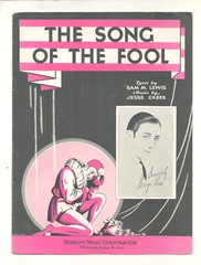 Song Of The Fool 1930 GEORGIE PRICE Vintage Sheet Music